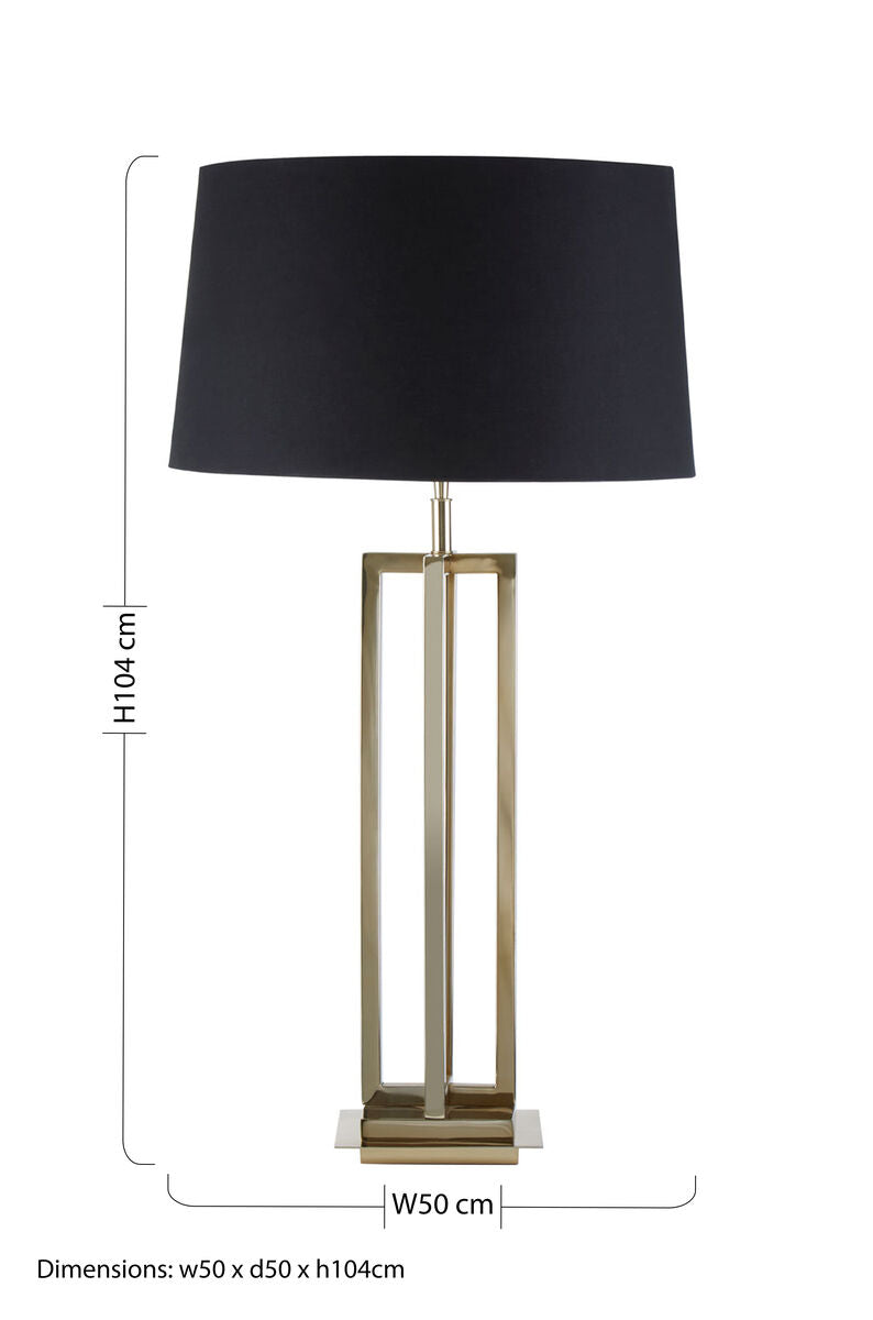 Skye Gold Finish Rectangular Table Lamp - Image 6