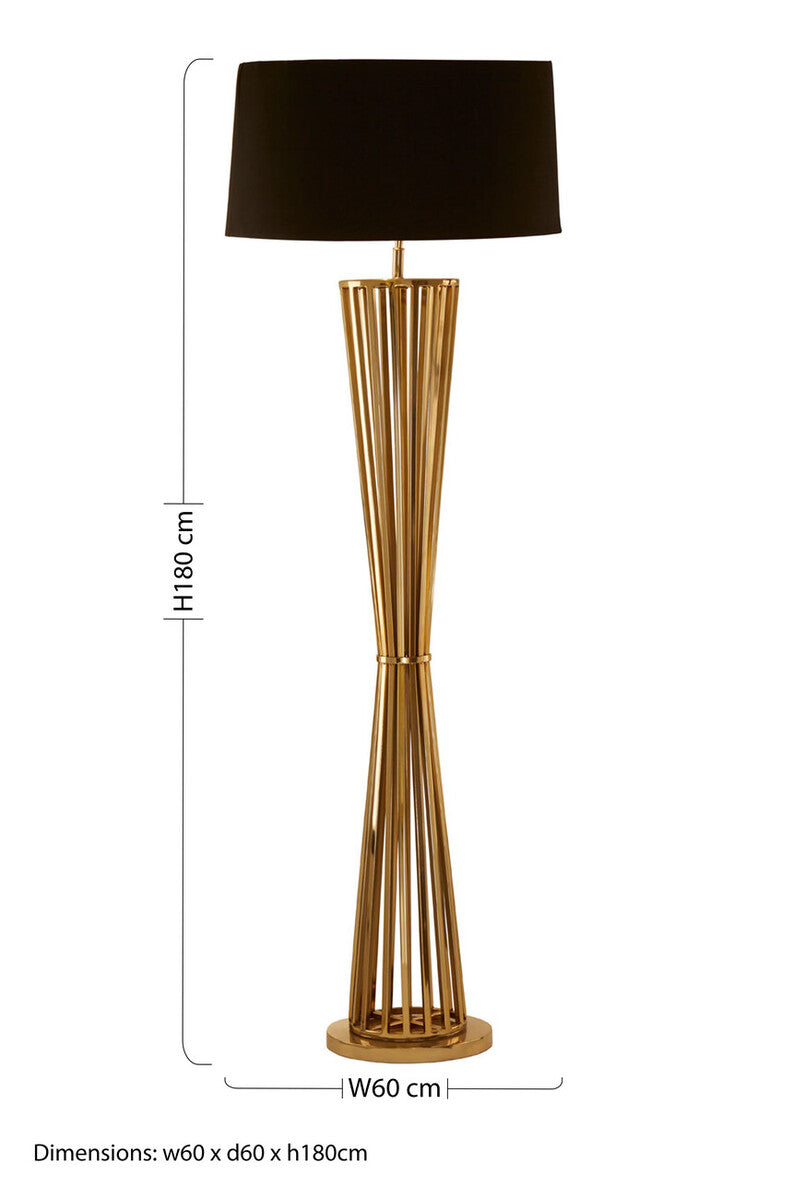 Skye Gold Finish And Twisted Base Floor Lamp - Image 4