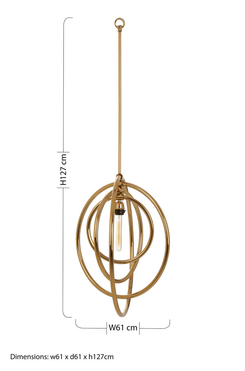 Skye Gold Finish Pendant Light - Image 6