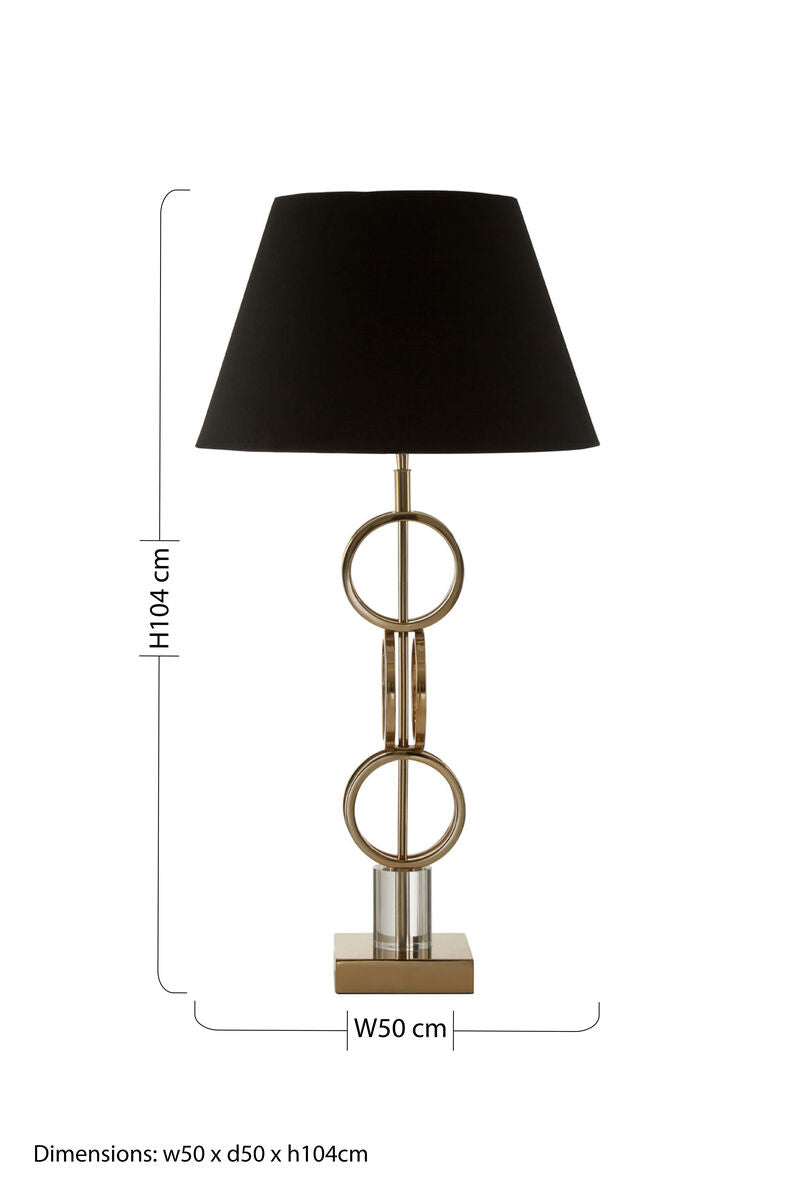 Skye Gold Finish Table Lamp with Dual Ring Base - Image 8