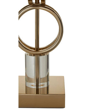 Skye Gold Finish Table Lamp with Dual Ring Base - Image 7