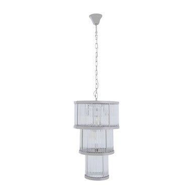 Salasco 3 Tier Nickel Finish Chandelier 38cm