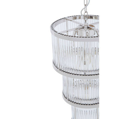 Salasco 3 Tier Nickel Finish Chandelier 38cm - Image 5