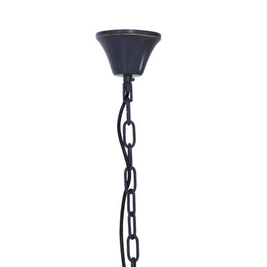 Salasco Black Finish 3 Tiered Glass Chandelier