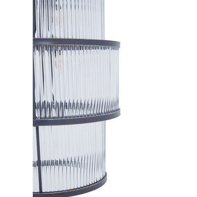 Salasco Black Finish 3 Tiered Glass Chandelier - Image 8