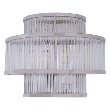 Salasco 3 Tier Nickel Finish Glass Wall Light