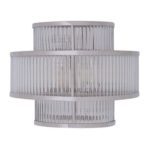 3 Tier Nickel Finish Glass Wall Light | Salasco