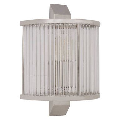 Salasco Glass Wall Light With Nickel Finish