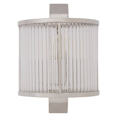 Salasco Glass Wall Light With Nickel Finish