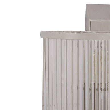 Salasco Glass Wall Light With Nickel Finish
