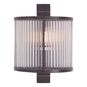Salasco Glass Wall Light With Black Finish