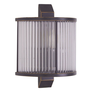 Salasco Glass Wall Light With Black Finish