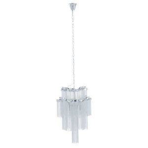 2 Tier 6 Light Chrome Chain Pendant Light | Lerici
