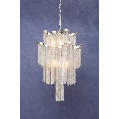Lerici 2 Tier 6 Light Chrome Pendant 51cm