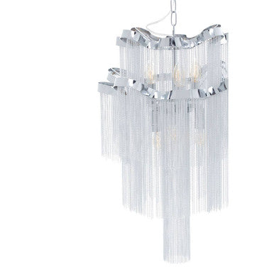 Lerici 2 Tier 6 Light Chrome Pendant 51cm - Image 5