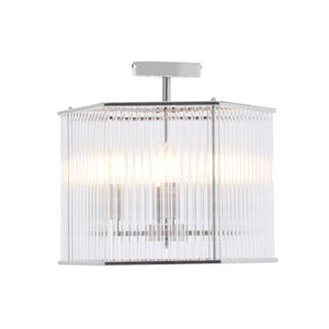 Lerici 4 Light Hexagonal Chrome Pendant