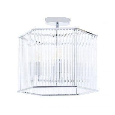 Lerici 4 Light Hexagonal Chrome Pendant