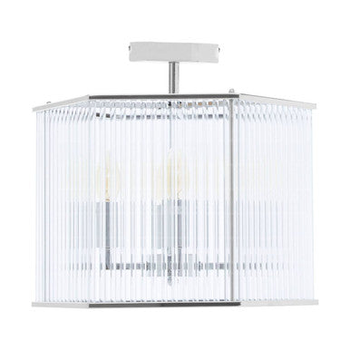 Lerici 4 Light Hexagonal Chrome Pendant Light - Image 4