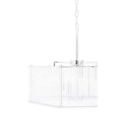 Lerici 6 Light Hexagonal Chrome Pendant Light - Image 5