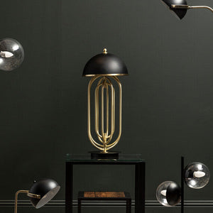 Table Lamp with Black Shade | Metropolis