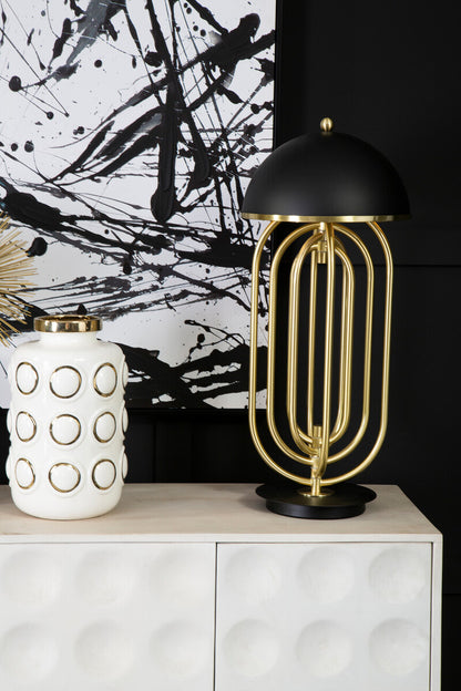 Metropolis Table Lamp With Black Shade