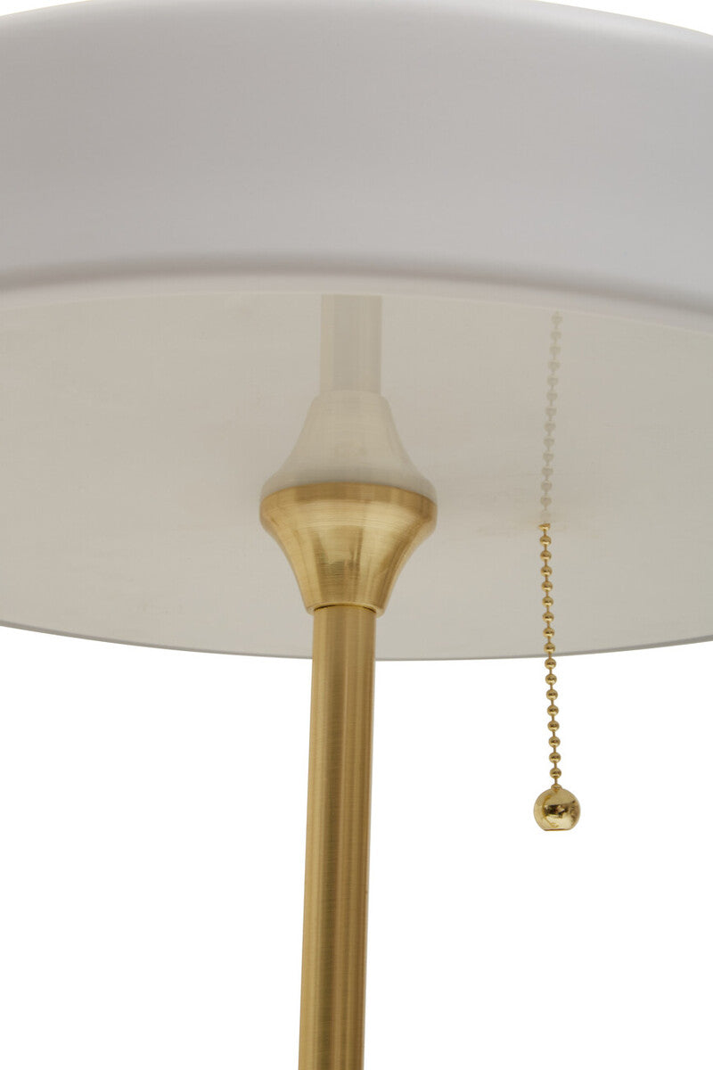 Rogano White Shade with Gold Finish Frame Table Lamp - Image 5