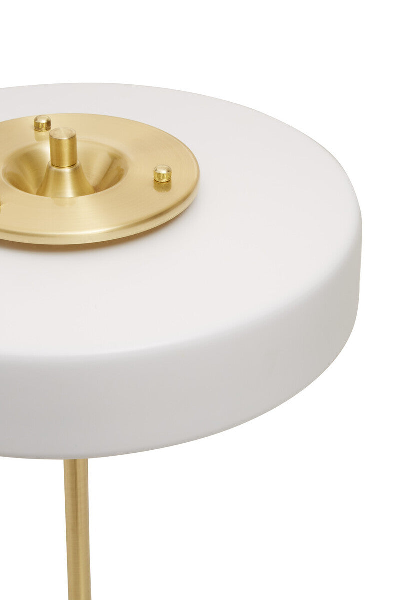 Rogano White Shade with Gold Finish Frame Table Lamp - Image 6
