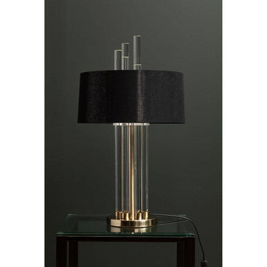 Midas Brass Base Glass Table Lamp - Image 5
