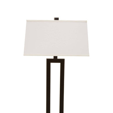 Leora Black and White Floor Lamp