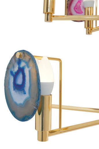 Glamour Gold and Agate 10 Light Ceiling Light - Image 6