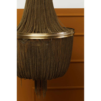 Chain Antique Brass Chain Design Chandelier - Image 5