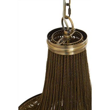 Chain Antique Brass Chain Design Chandelier - Image 9