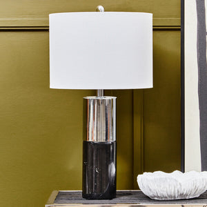 Edgar Black Marble and Chrome Table Lamp