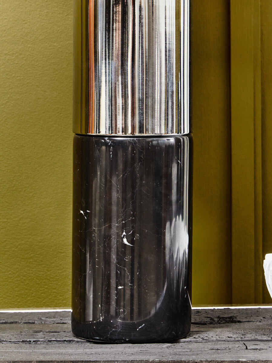 Edgar Black Marble and Chrome Table Lamp - Image 4