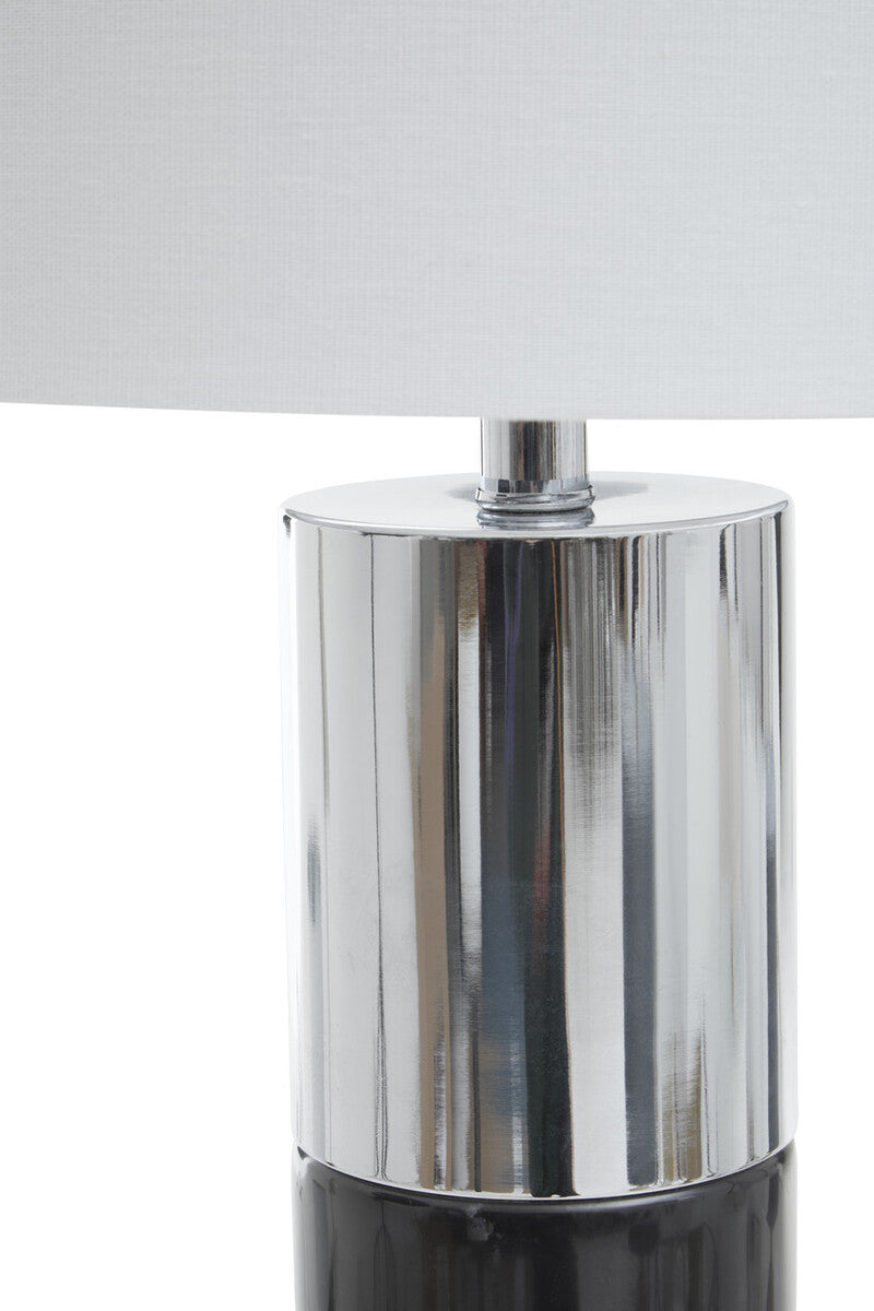 Edgar Black Marble and Chrome Table Lamp - Image 5