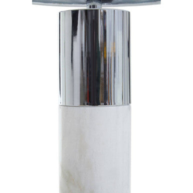 Eben Marble Base Table Lamp with Ivory Shade - Image 5