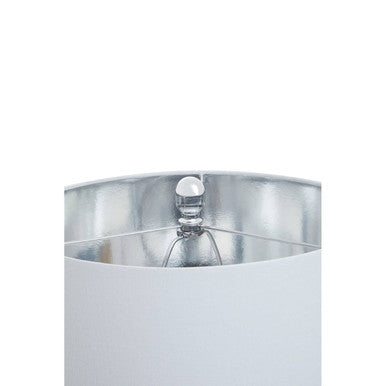 Eben Marble Base Table Lamp with Ivory Shade - Image 6
