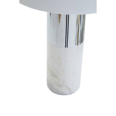 Eben Marble Base Table Lamp with Ivory Shade - Image 7