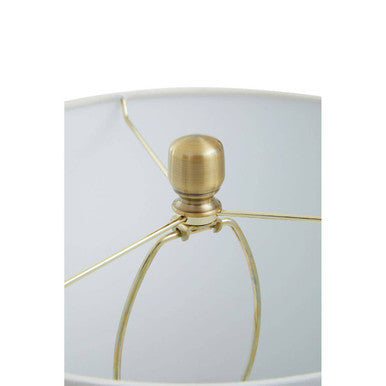Ebony Black Marble Table Lamp with Ivory Shade - Image 3