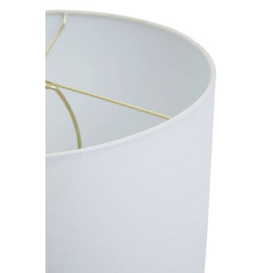Ebony Black Marble Table Lamp with Ivory Shade - Image 4