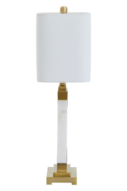 Edith Table Lamp in White Marble and Gold