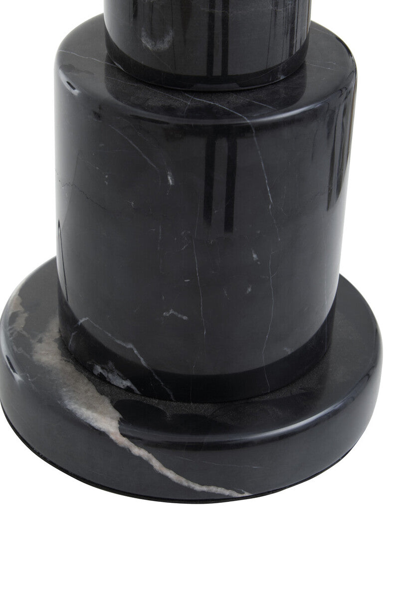 Elara Black Marble Table Lamp with Ivory Shade - Image 5