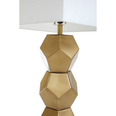 Eleri Gold Glass Table Lamp with Brushed Gold Base - Image 6