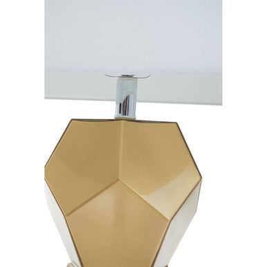 Eleri Gold Glass Table Lamp with Chrome Base - Image 7