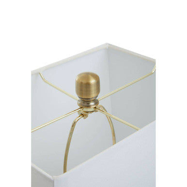 Elora Circular Marble Table Lamp with Ivory Shade - Image 7