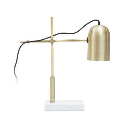 Equipoise Gold and Marble Adjustable Desk Lamp