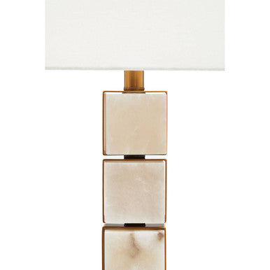 Marmo White Fabric Shade Table Lamp - Image 8