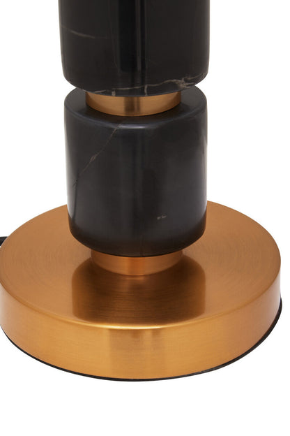 Marmo Grey Fabric Shade Table Lamp