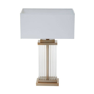 Sabira Golden Metal And Glass Table Lamp