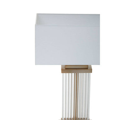 Sabira Golden Metal And Glass Table Lamp